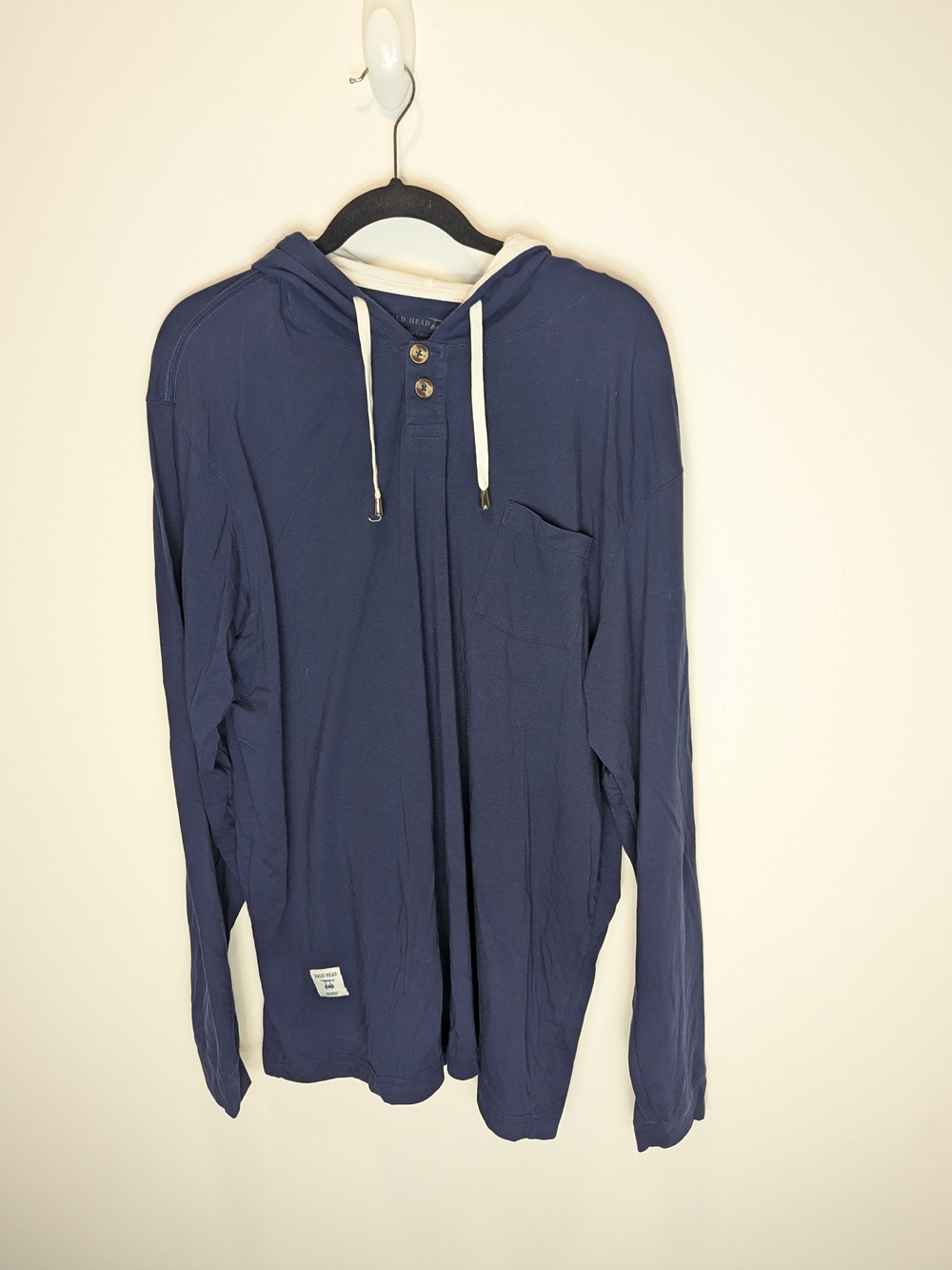 Bald Head Blues Men's Deep Point Hoodie Solid Medieval Blue XL Minimalist Golf